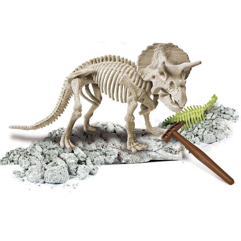 Zestaw Skamieniałości Triceratops Fluoroscencyjny Szkielet Dinozaura