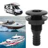 Boat Through Hull Connector 3Celsius4in ABS Plastic Hose Coupling Drain Outlet Accessory