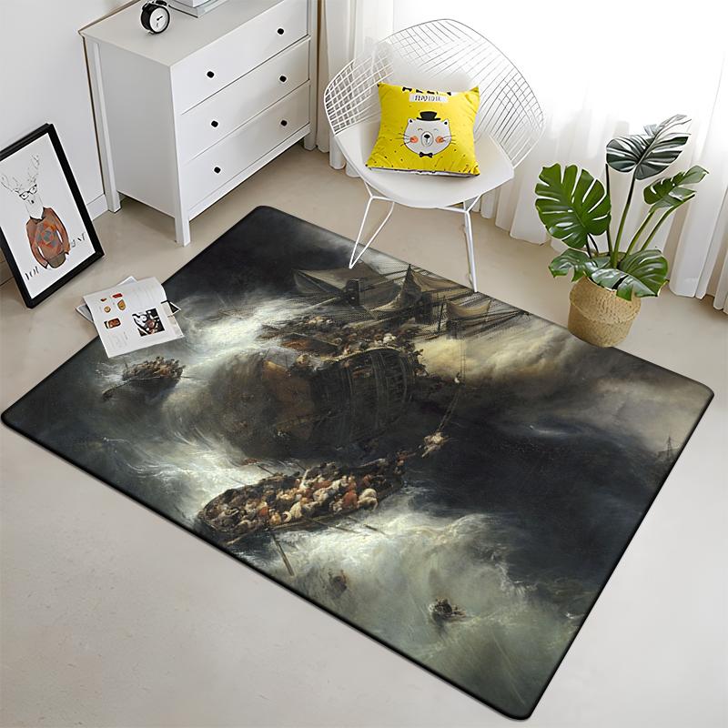 Famous Paintings Art Printed Carpet for Living Room Large Area Rug Soft Carpet Home Decoration Mats Boho Rugs Dropshipping