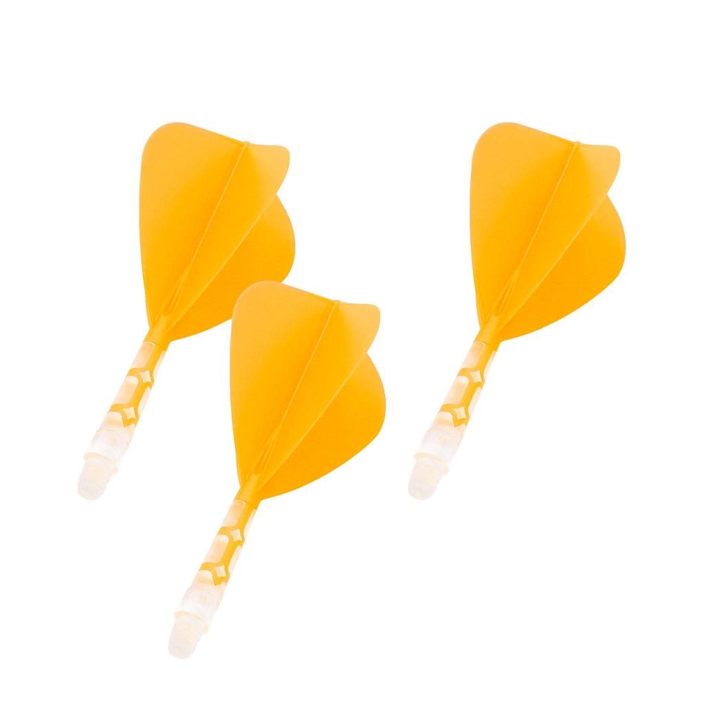 CUESOUL ROSTAK57 T19 Series Mixed Shaft Integrated Kite Shape Set of 3 Two-Tone Dual-Material Flights, Series, (Orange) CS-AK57FZ10M