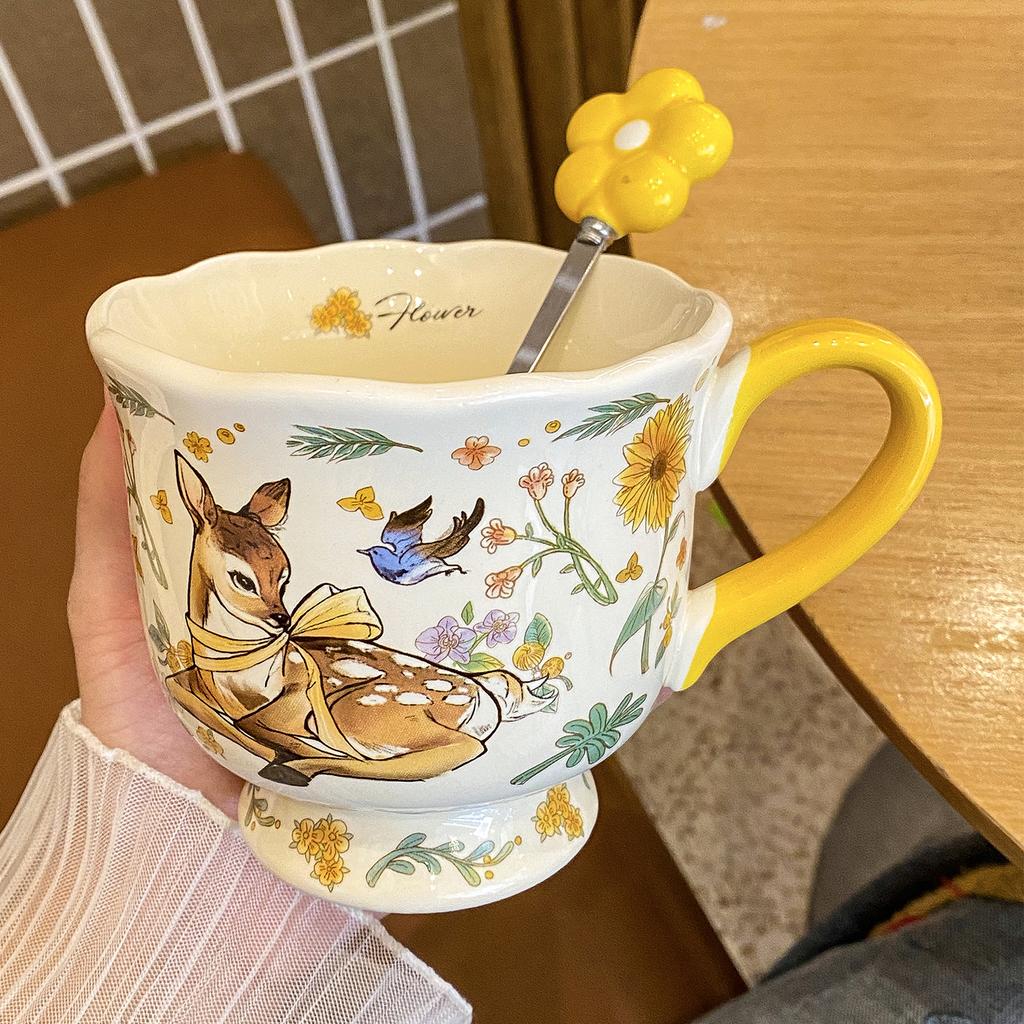 Nová retro keramická hrnek dívky kancelářský hrnek na vodu hrnek na kávu suvenýr narozeninový dárek hrnek na kávu