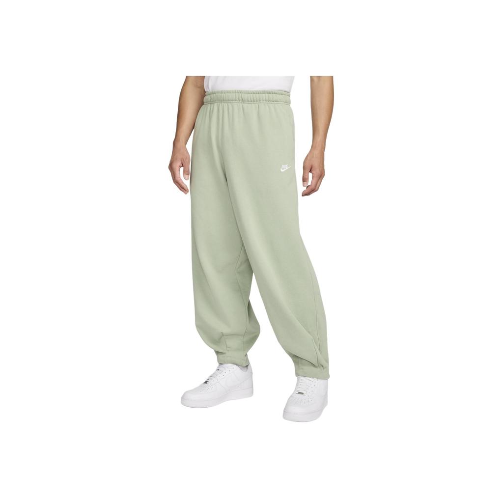Nike Solid Color Cuffed Fleece Loose Knit Sports Pants Men Bottoms Green HJ1823-370