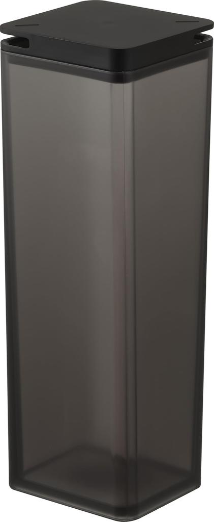 Yamazaki Tower Slim Water Pitcher with X X Dishwasher Cold Water Product Number 10238 1.2L Splash-Proof Filter, Dual-Pour, Black, W8.5 D8.5 H25.3cm,