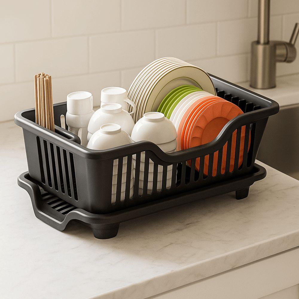 Plastic Utensils Drainer Rack Square Storage Basket Drain Bowl Rack Dish Drying Rack  Chopsticks