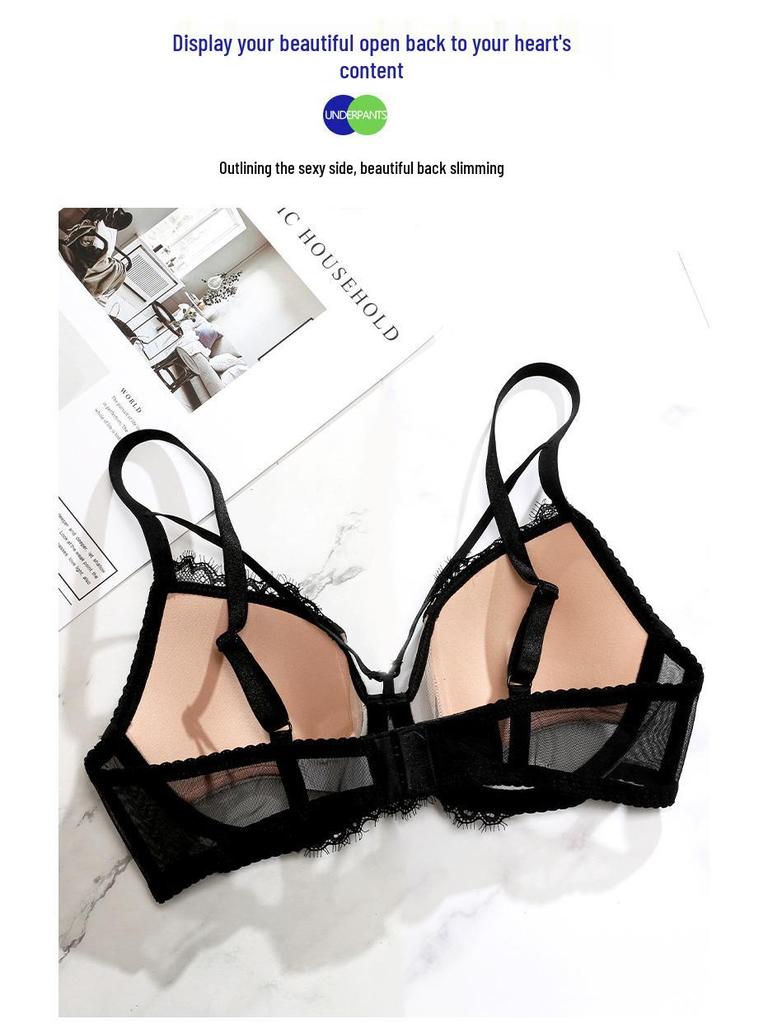French Lace Lingerie Set: Sexy Pure Desire Bra for Breast Enhancement, Perfect for Small to Large Busts
