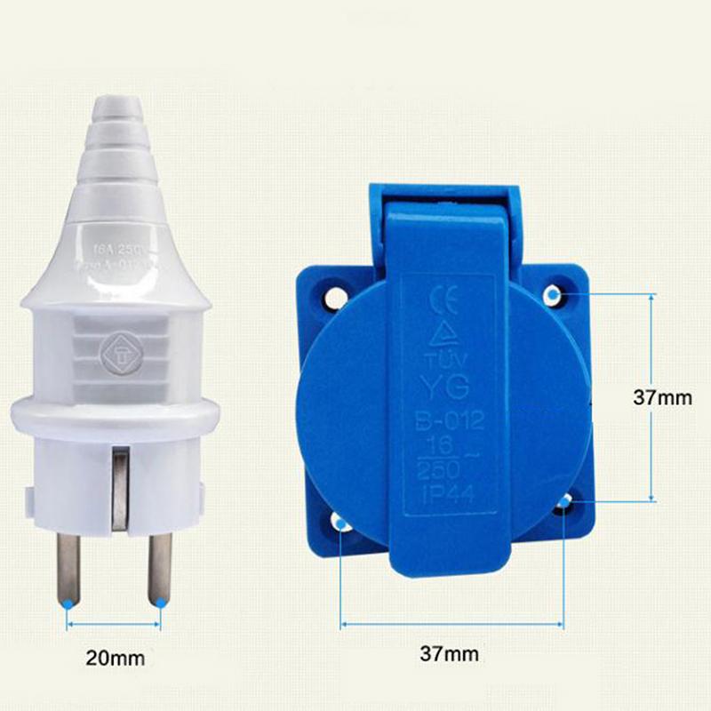 Industrial Waterproof Socket EU Socket Copper Contact Body EU Plug