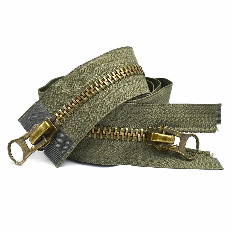 1/2 Bucăți Fermoar Metalic #8 70/80/90/100/120cm cu Două Glisoare Fermoare pentru Palton Jachetă Puf Fermoar Reparații Accesorii Cusut Îmbrăcăminte DIY
