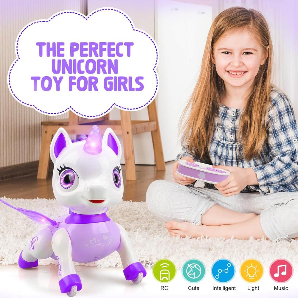 Unicorn Toys for Girls, Remote Control Robot Toys, Dancing Pets, Robot Toys for Kids, Toddler Perfect Birthday Christmas Gifts
