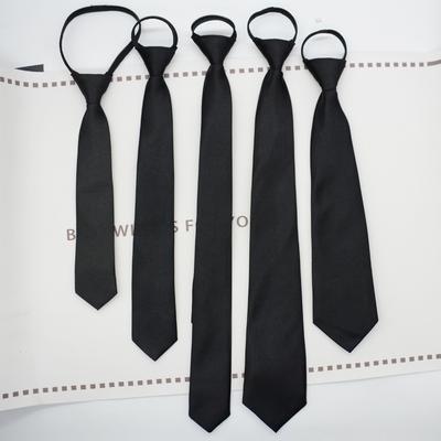 Krawatte Herren Reißverschluss Kleid Schwarz Glänzend Knotenlos Lässig Damen Lang Kurz Schmale Edition Student Freizeit Ein Zug