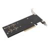 NVMe PCIe Adapter Card 2 Port M.2 NVMe To PCIe 4.0 X8 Card with Aluminum Heat Sink M.2 To PCI Express SSD Expansion