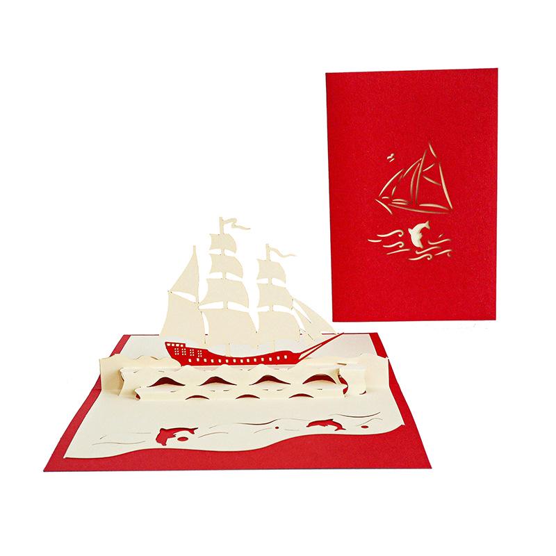 Smooth Sailing Sailboat 3D Handmade Greeting Card