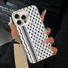 Palästinensische Keffiyeh Handyhülle Für iPhone 11 12 13 14 15 16 Pro Max Plus Weiß Silber Handyhülle