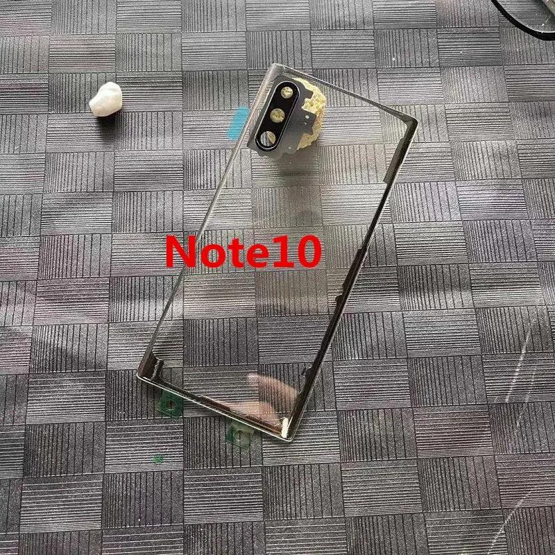 Note9 Note10 Transparent Back Cover For Samsung Galaxy Note 8 9 10 Plus 20 Ultra Housing Battery  Repair Replace Rear Case