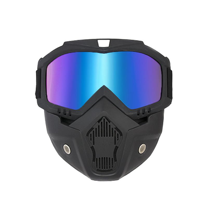 Dustproof Motocross Glasses Adjustable Motorcycle Goggles Breathable Full Face Protective Motorbike Dirt Bike Off-road Mask