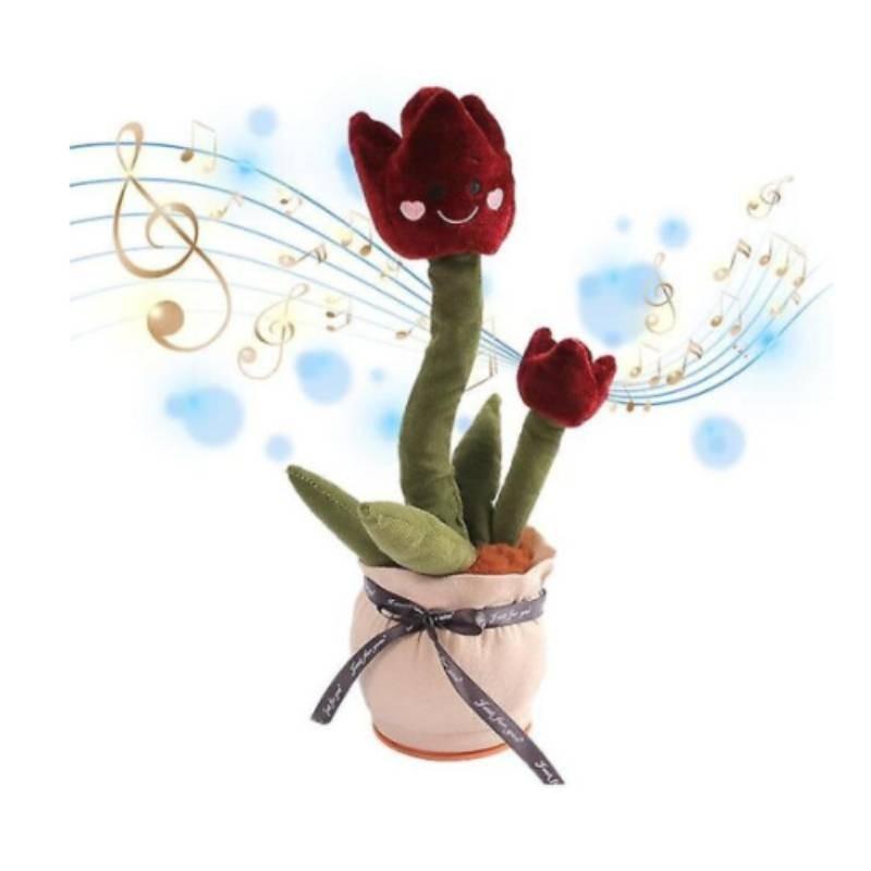 

Plush Flower Singing Toy With Dancing Talking Repeating Multifunctional Tulip
