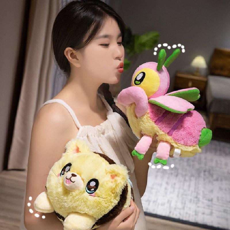 Adorable Insect Plush Toys Including Beetle Bee And Orchid Mantis Soft Stuffed Animals