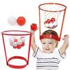 Hoepel Basketbal Feestspel Voor Kinderen En Volwassenen Kermisspel Verstelbare Basketbal Net Hoofdband Met 20 Ballen Voor Kermisfeest
