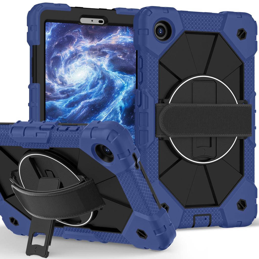 Kids Proof Case for Lenovo Tab One K9 8.7 Inch TB305ZU TB305FU 2025 360 Rotatable Stand Handle Grip Shoulder Strap