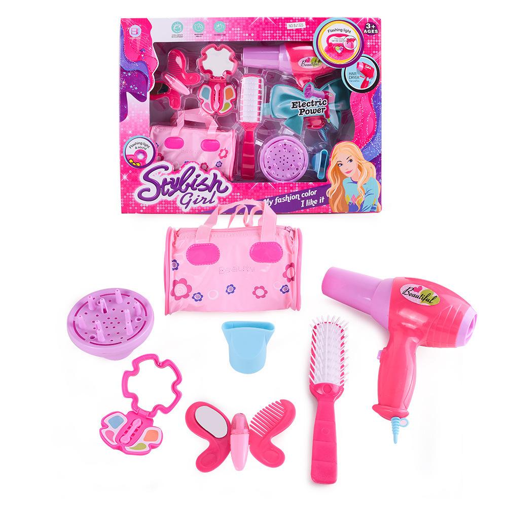 Children'S Simulation Hairdressing Play House Cosmetic Toys Hand Box Dresser Children'S Hairdresser
