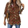Poker Cards Loose Blouse Playing Cards Street Fashion Spring Autumn Blouses Womens Long-Sleeve Vintage Shirt Spring Graphic Tops
