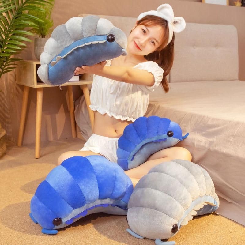 Cute Stuffed Animal Pill Bug Caterpillarpill Bug Toy, Perfect As a Gift for Birthdays, Christmas, Anniversaries, or Any Special Occasion (gray)