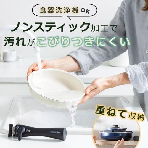 GREENPAN Click Chef 5-Piece Frying Pan Set (Old Handle Type) In Oxford Blue (CC007820-004)