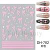 Nail Art Sticker, New Year'S Red Laser Red French Bow Atmosphere Adhesive 3D Nail Sticker