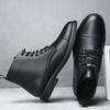 Autumn and Winter High-top Martin Boots Men's Boots Velvet Retro Leather Men's Leather Boots Locomotive Boots