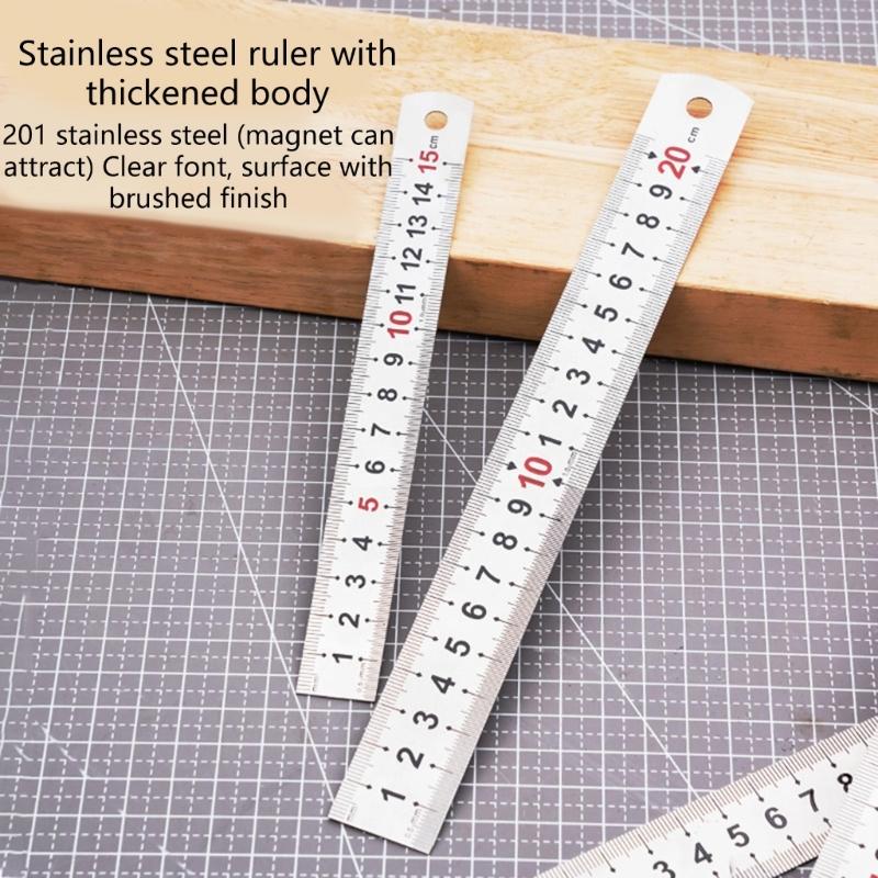 15/20/30/40cm Metal Measuring Marking Gauge with Slide Stop Carpentry Square Woodworking Tools Carpenter Scribing Ruler