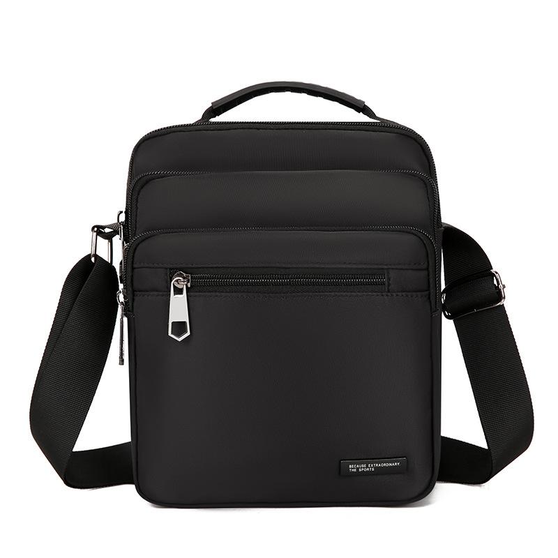 

Men s Bag Oxford Cloth Bag Trendy Lightweight Waterproof One-shoulder Crossbody Bag Handbag One size чёрный