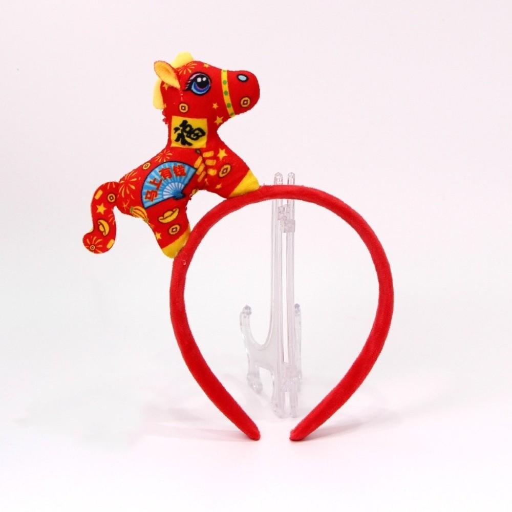 Mascot Horse Hair Hoop Cartoon Headpiece Sweet Plush Horse Headband  Photo Prop