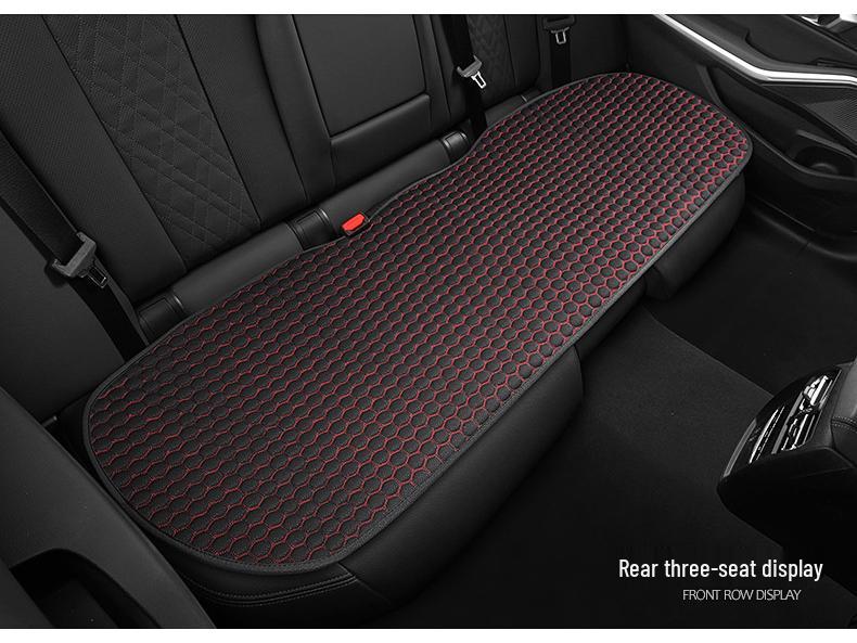 Linen Car Seat Cushion with Backrest for All Seasons