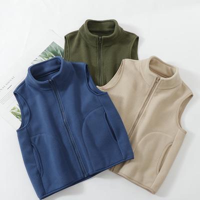 Autumn Kids Fur Vest Winter Warm Fleece Sleeveless Jacket for Boys Girls Casual Versatile Teenage Children Outerwear 4-18 Years