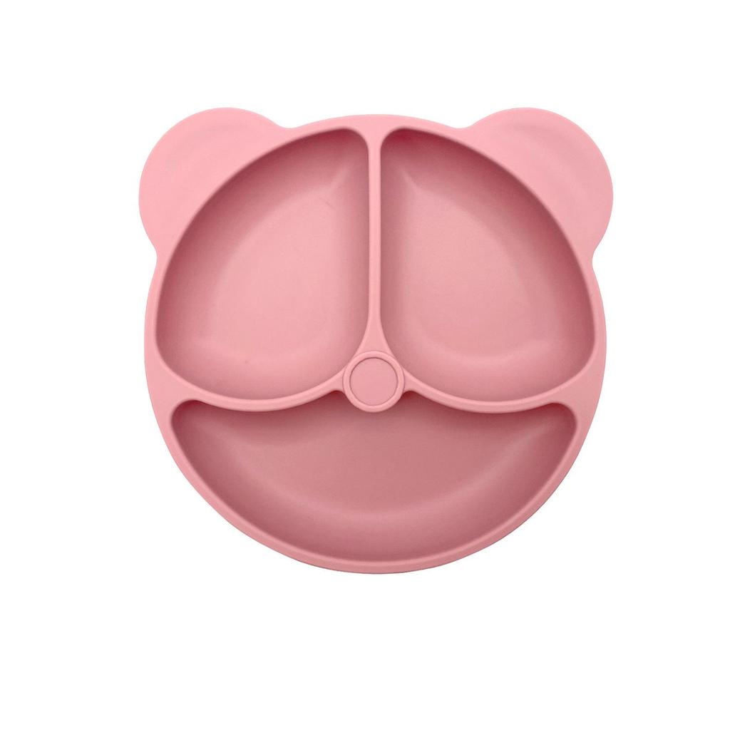 Little Bear Silicone Suction Plate & Bib Set for Infants and Toddlers