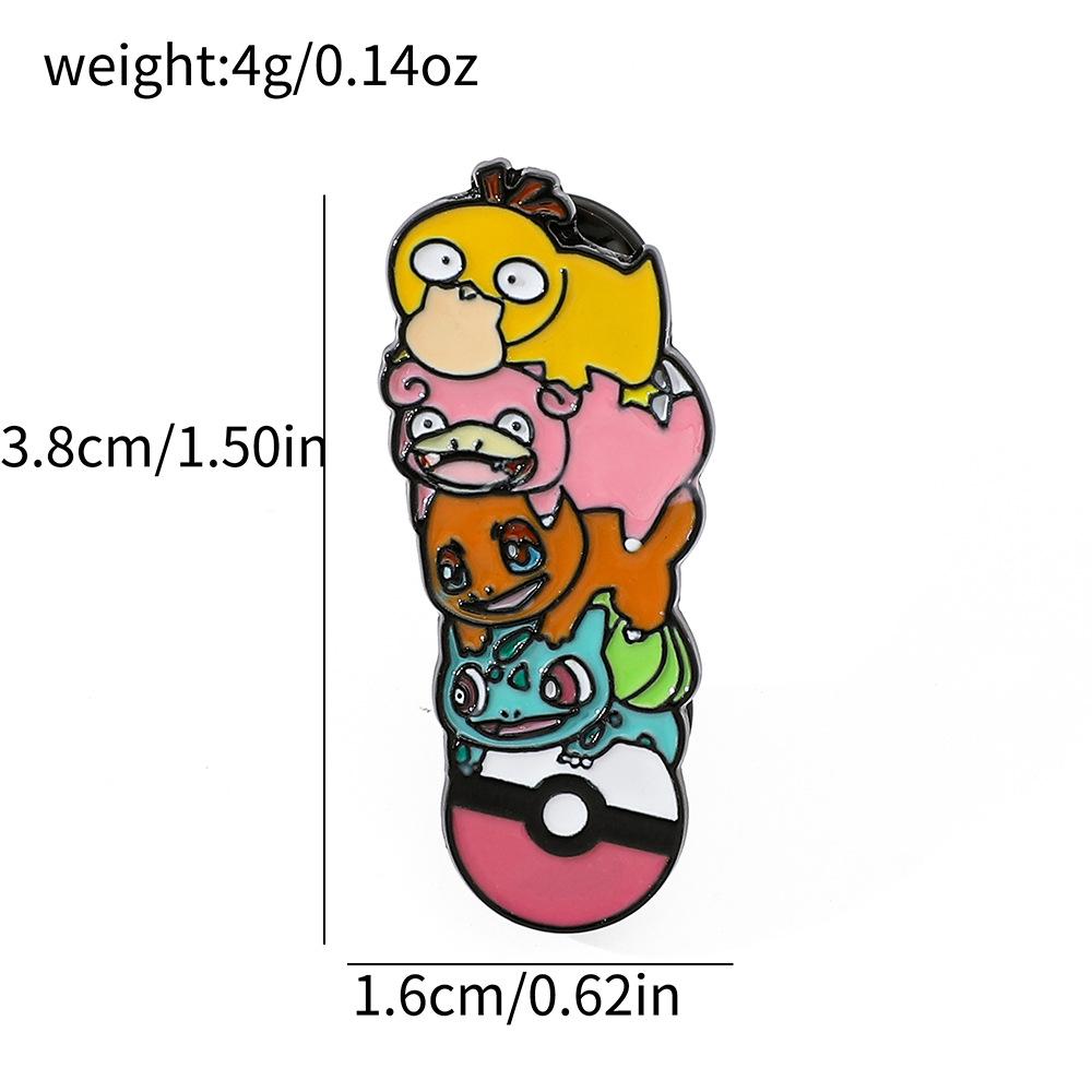 Creative Pokémon Metal Badge Pokémon Reach Duck Pikachu Stacking Brooch