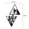 Landscape Wall Decor Iron Sign Black 9.8x4.5inch Decorative Hanging Decoration for Housewarming