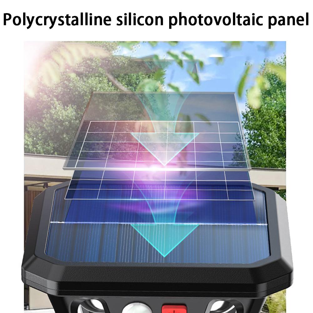 Solar Powered Floor Lamp Wall Lamp Motion Sensor Outdoor Wall Light Waterproof LED Landscape Light for Yard Patio Lawn Lighting