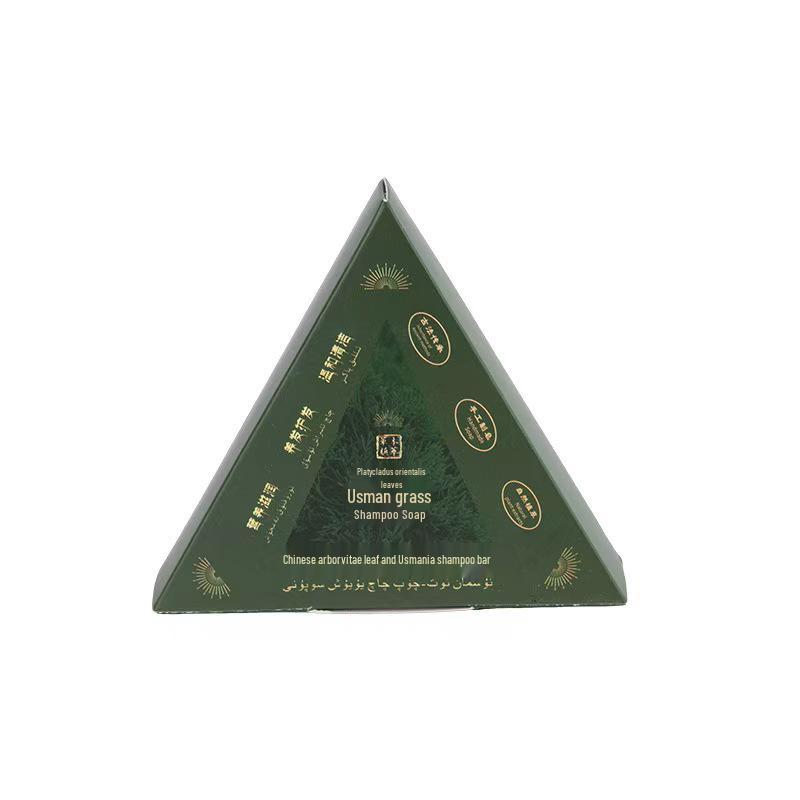 Cypress Leaf & Usmaan Grass Handmade Shampoo Soap - Herbaceous Care, Gentle Cleanser
