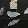 Natural Stone Raw Crystal Pendant With Electroplated Edging For Jewelry Enthusiasts