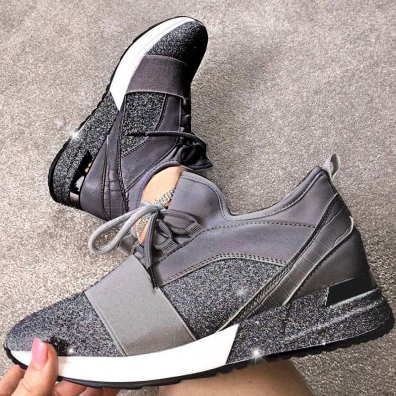 snakeskin platform sneakers