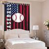 Customized Blackout Baseball Print Curtains with Photo Hooks - High-Precision Sunscreen Design for Bedroom