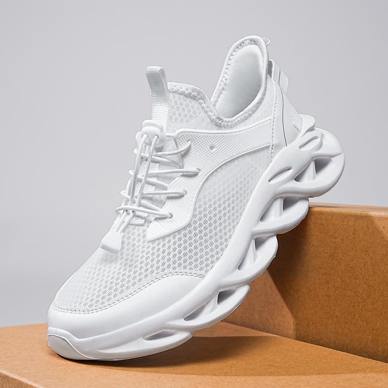 MAEDEF White Running Shoes Mens Sneakers Lightweight Trainers Breathable Walking Shoes Comfortable Athletic Sports Shoes for Men