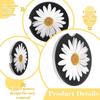 4Pcs Daisy Car Coasters for Cup Holders, Universal Non-Slip Absorbent Cup Holders, Cute Ceramic Drink Cup Car Holder Coasters, Car Interior