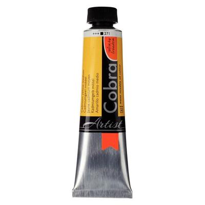 Oil Paint - Cobra - Cadmium Yellow Medium - 40ml Tube - Watermixable - Artists