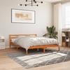 Vidaxl Cama Sin Colchón, Marrón Encerado, 200X200 Cm, Madera de Pino