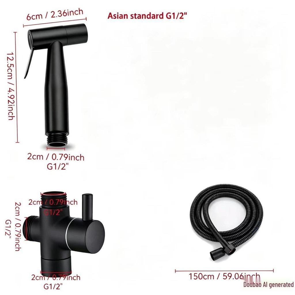Doppelwinkelventil Bidet mit Hochdruck-Sprühpistole für Bad & Toilette