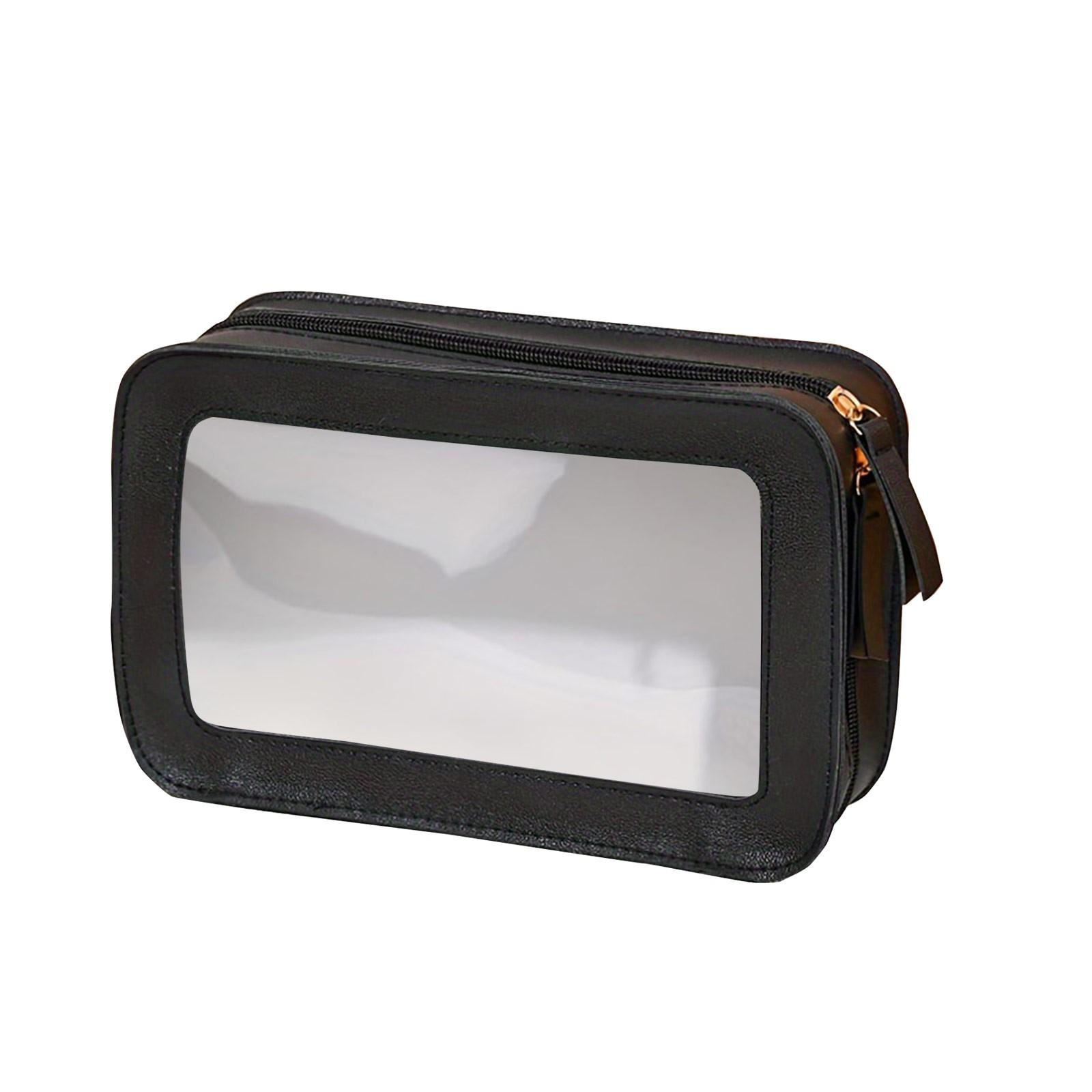 

Прозрачная квадратная сумка для туалетных принадлежностей из ПВХ, модная сумка для хранения средств по уходу за кожей, портативная дорожная косметичка One Size