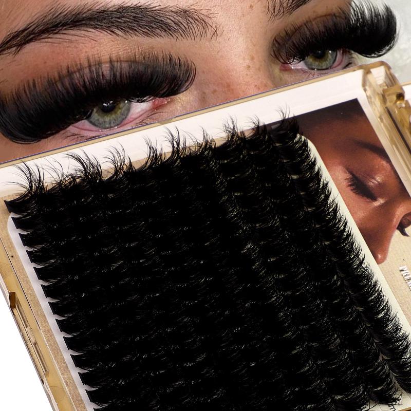 Flauschige Dicke Wimpernbüschel DIY Wimpernverlängerung Mix 8-25mm Wimpernbüschel 50D-100D Zarte Einzelne Wimpernverlängerungs-Büschel