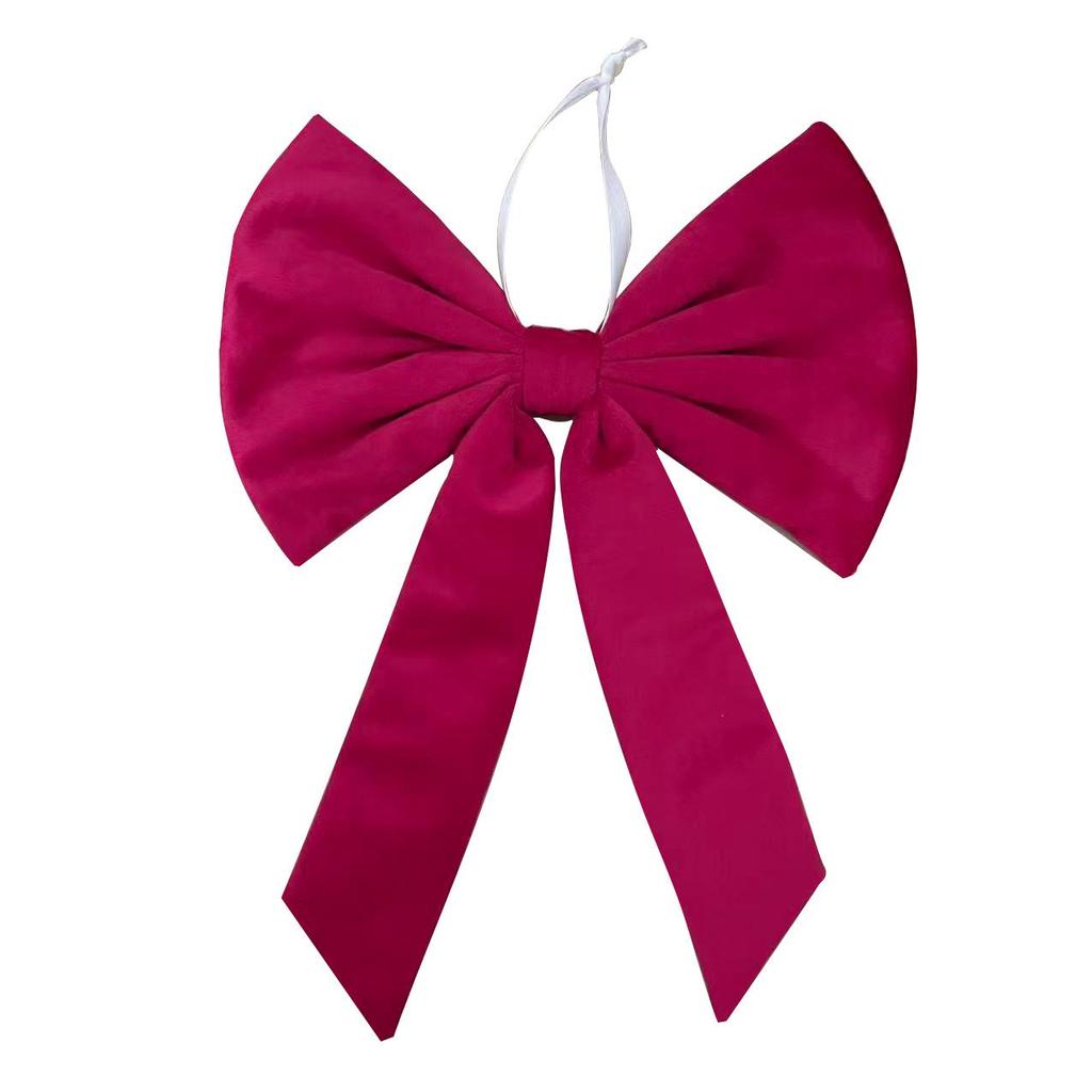 Roter Samt Weihnachtsbaum Schleife Hängendes Ornament