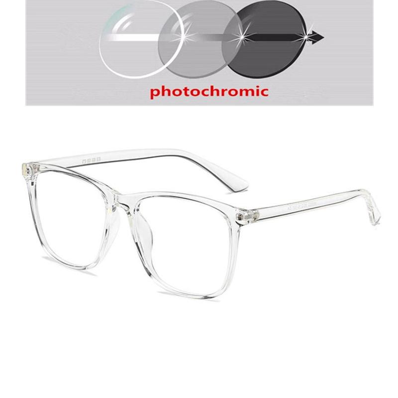 Big Frame Square Finished Myopic Eyeglasses TR90 Material Blue Ray Blocking Short-sight Glasses Prescription 0 -0.5 -0.75 -1.0 To -6.0